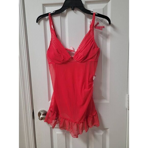 Victoria's S Y2K Sheer Babydoll Lingerie Set M - Picture 1 of 7